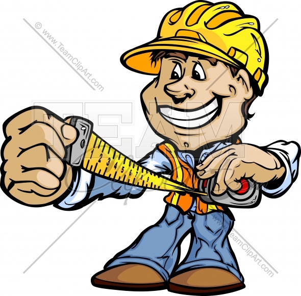 590x580 Carpenter Clipart Cartoon Image. Easy To Edit Vector Format.