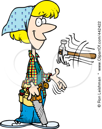 355x450 Carpenter Girl Clipart