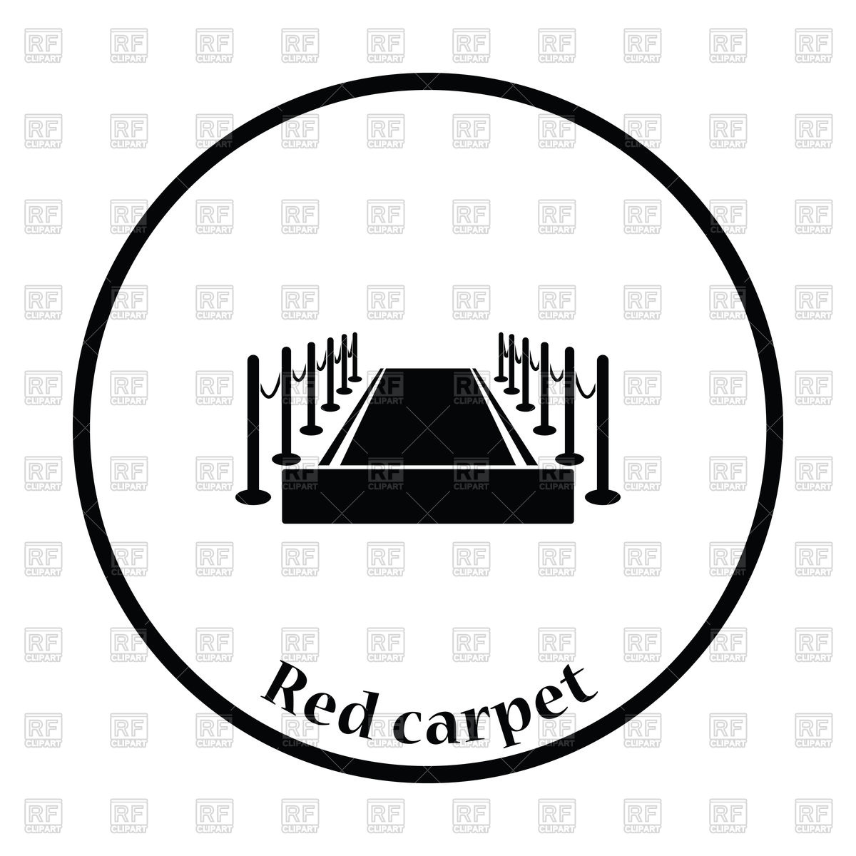 1200x1200 Red Carpet Icon Royalty Free Vector Clip Art Image