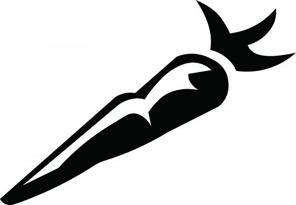 600x416 Black And White Carrot