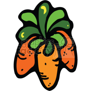 300x300 Royalty Free Cartoon Carrots 142394 Vector Clip Art Image