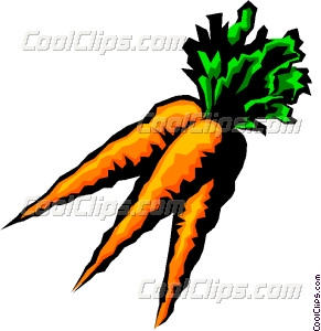 291x300 Three Carrots Vector Clip Art