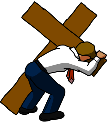 358x400 Image Businessman Carrying Cross Cross Image