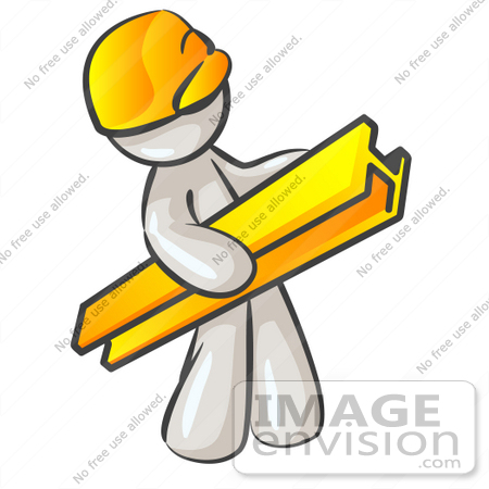 450x450 Clip Art Graphic Of A White Guy Character Carrying A Beam