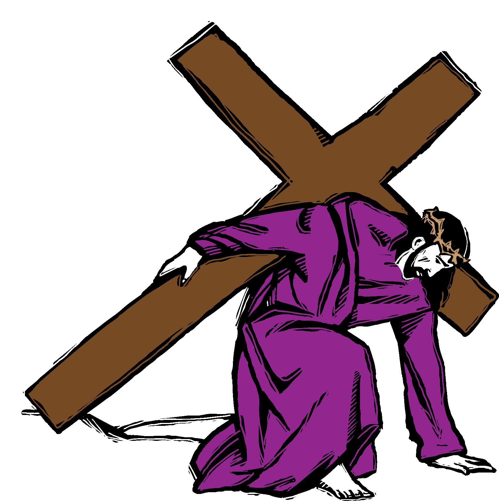1701x1706 Jesus Carrying Cross Spotlight Clipart Clipartfox 3