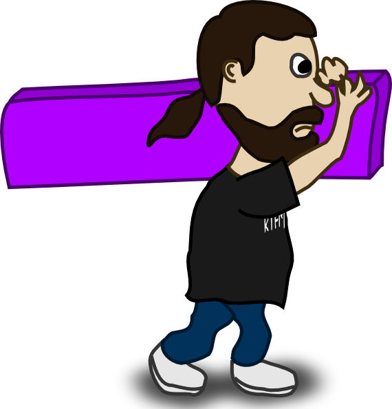 570x595 Worker Carrying Clip Art