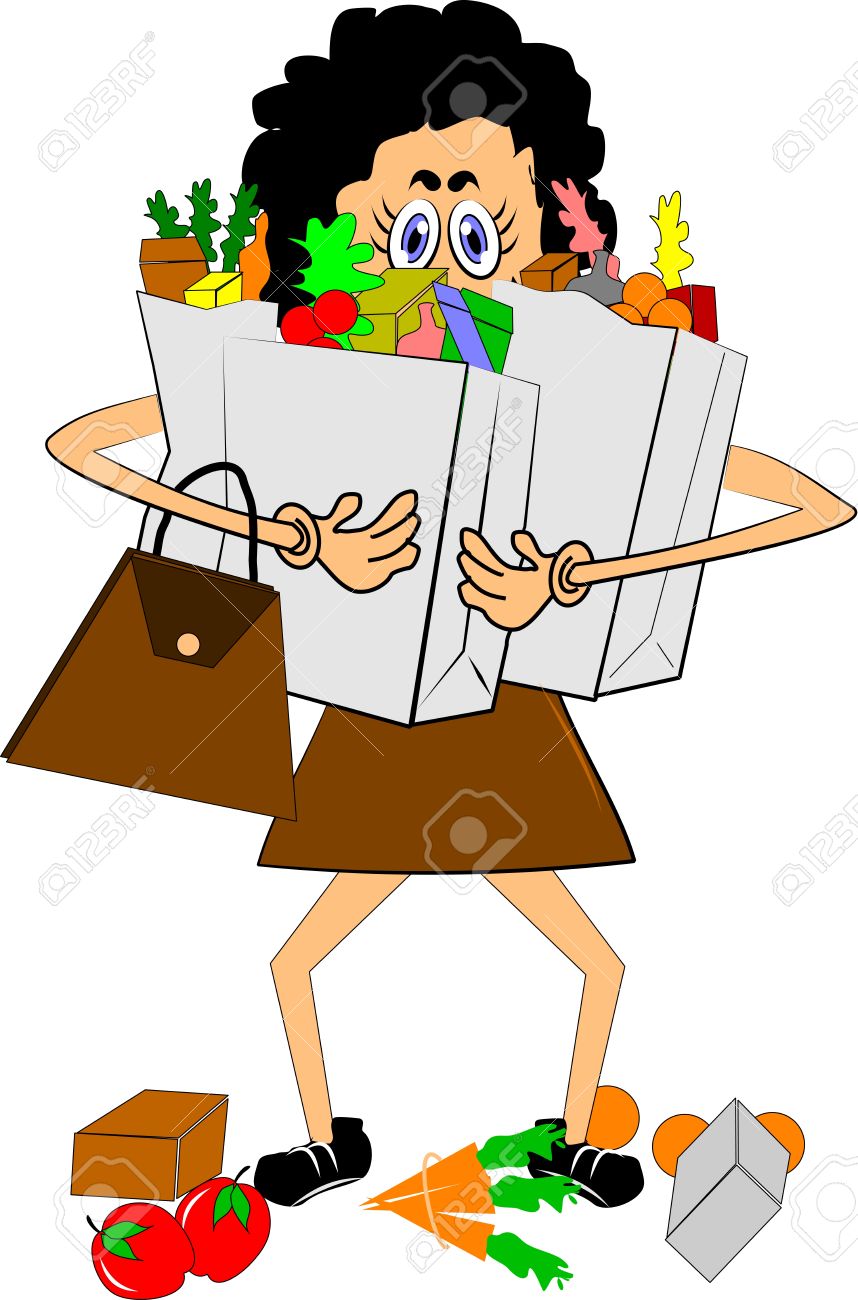 858x1300 Carrying Food Clipart