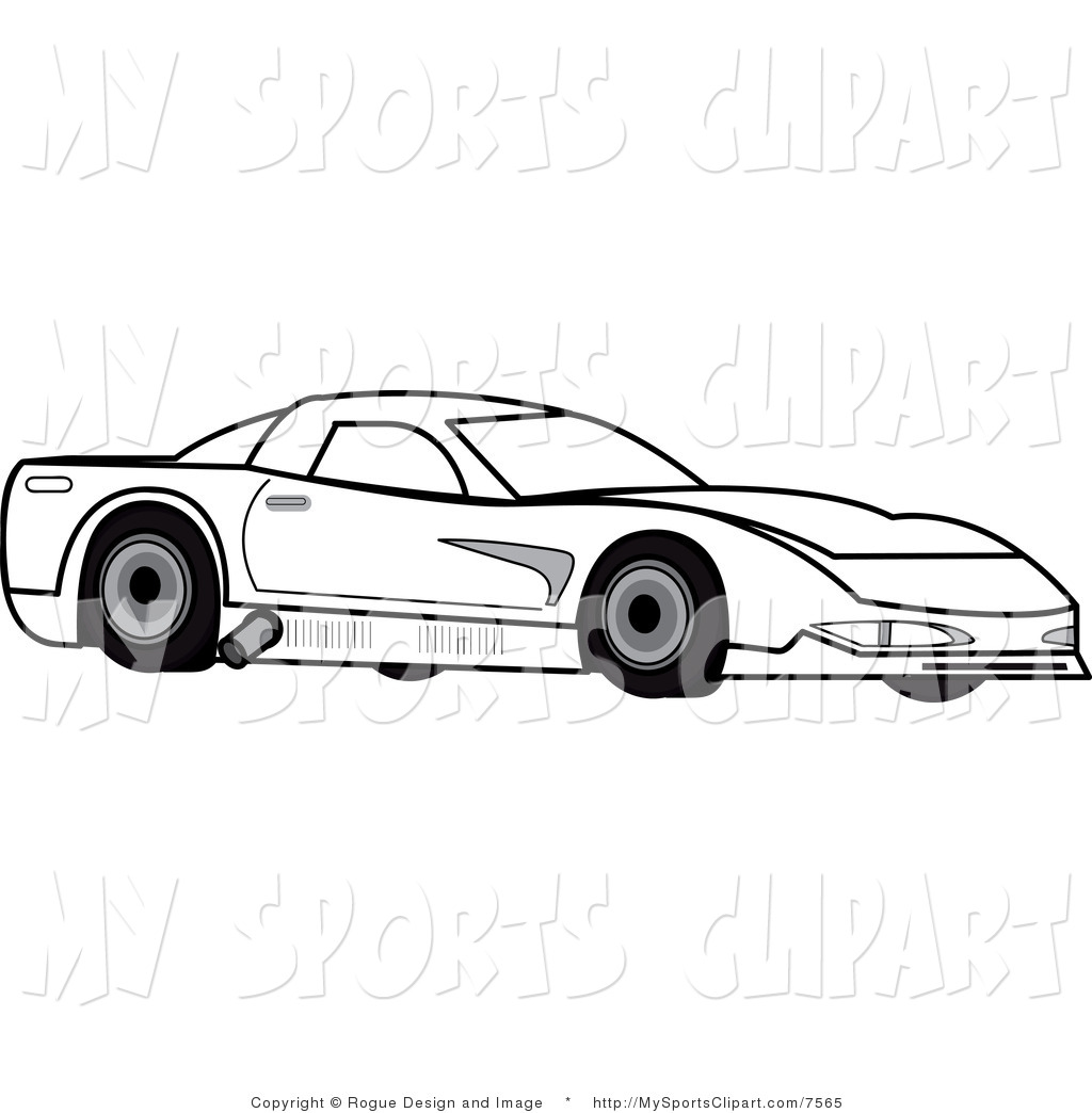 1024x1044 Sports Clip Art Of A Black And White Race Car By Pams Clipart