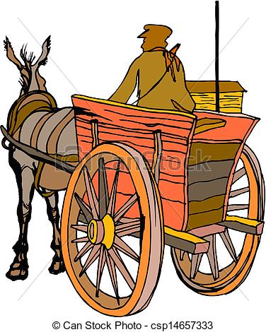 376x470 Horse And Cart Clipart
