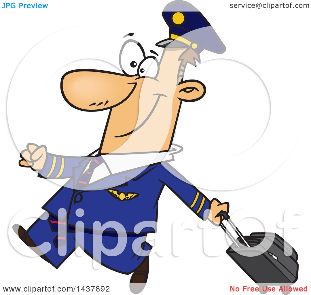 1080x1024 Clipart Of A Cartoon White Male Airline Pilot Walking Proudly