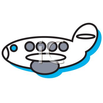 350x350 Cartoon Airplane