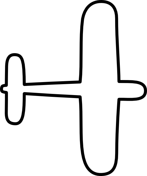 498x596 Airplane Outline Clip Art