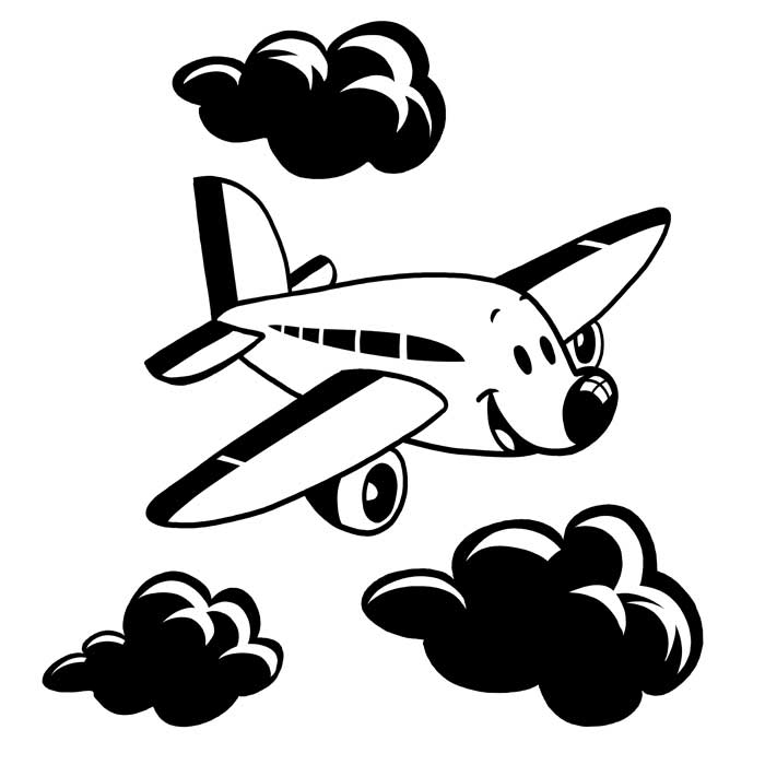 700x700 Cartoon Airplane