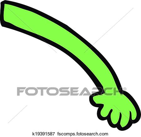 450x439 Clip Art Of Cartoon Alien Arm K19391587