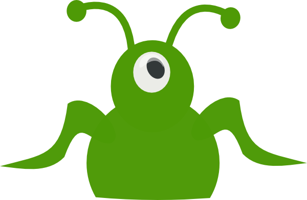 600x392 Green Alien Clip Art