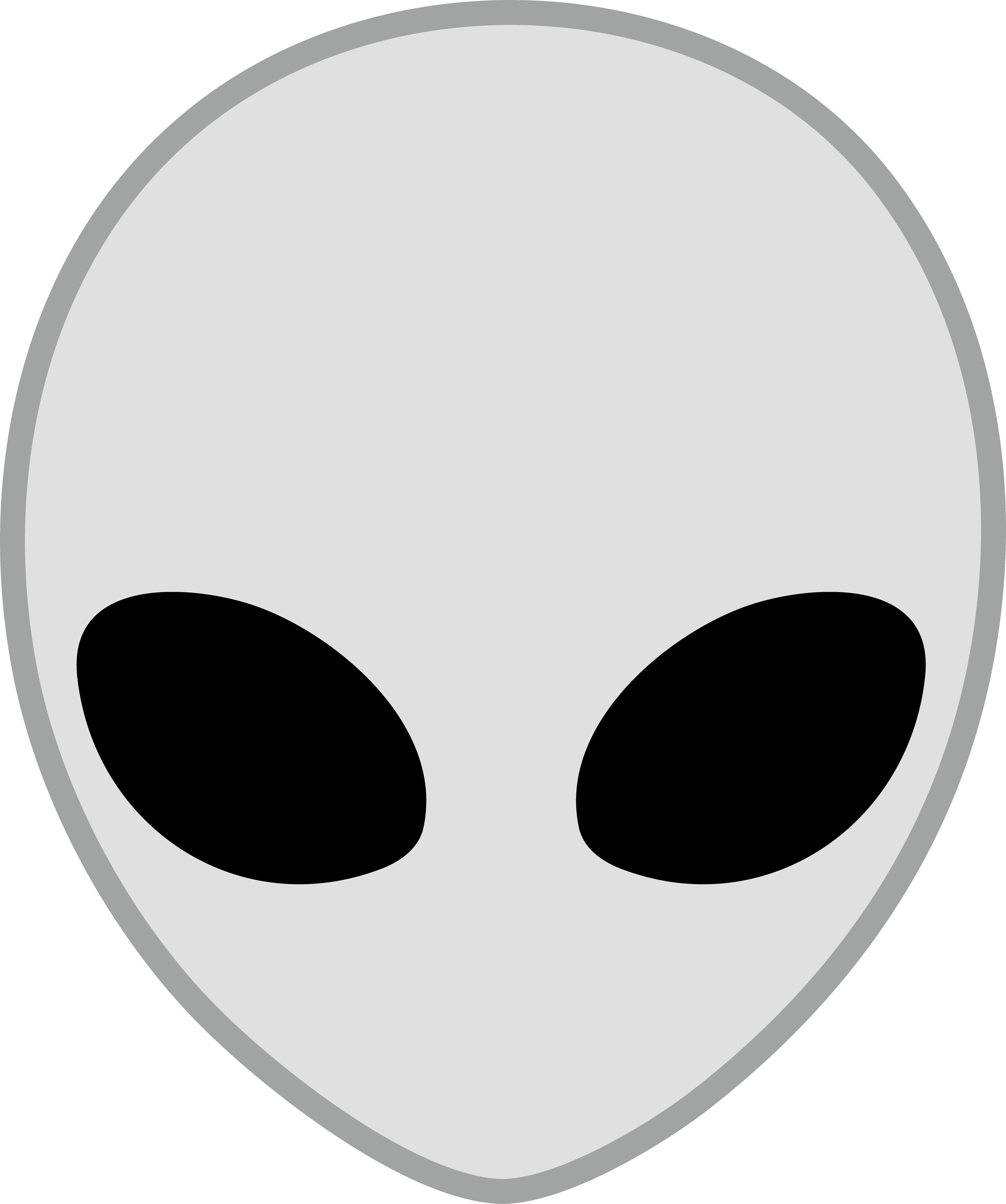 3693x4421 Simple Grey Alien Head