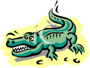 300x225 Art Image A Cartoon Alligator