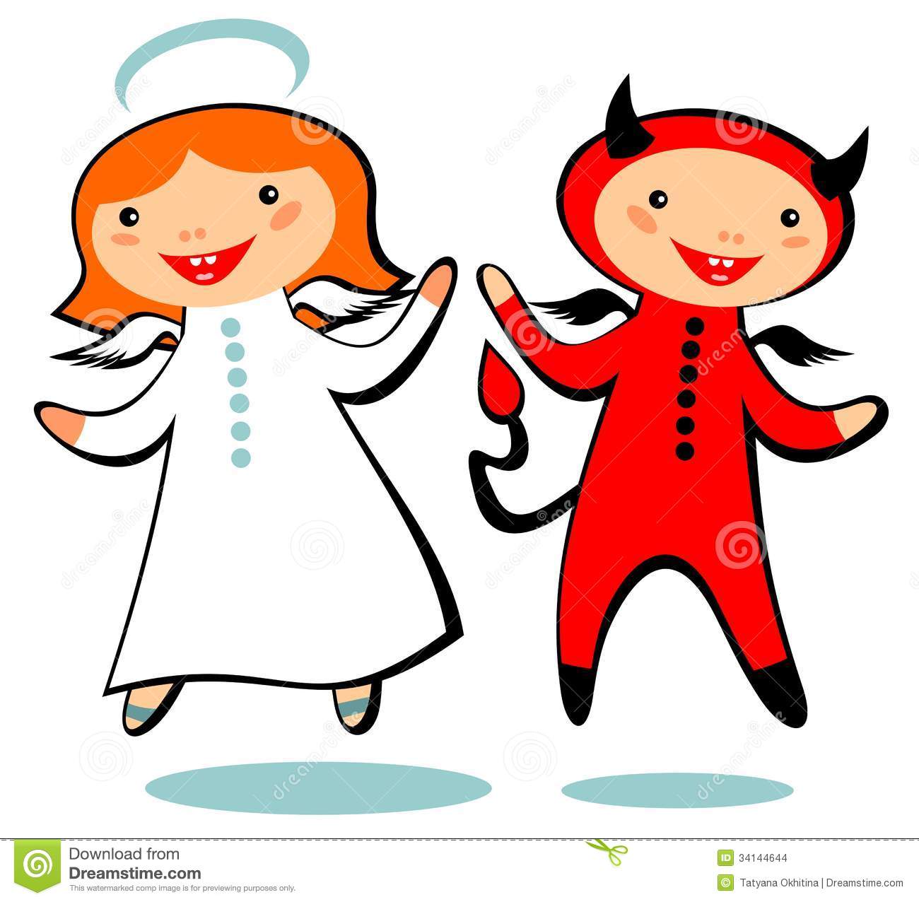 1300x1276 Angel Vs Devil Clipart