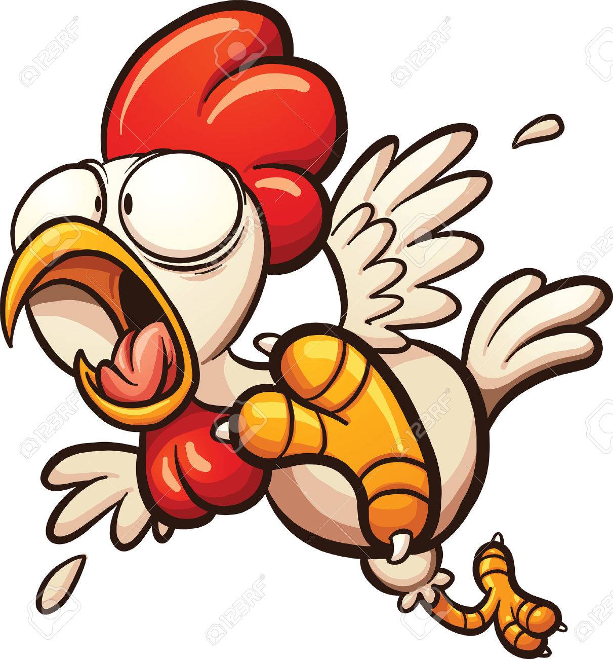 1211x1300 Scared Cartoon Chicken. Vector Clip Art Illustration With Simple
