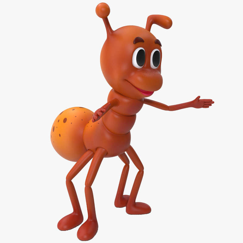 800x800 Cartoon Ant 3d Models For Download Turbosquid