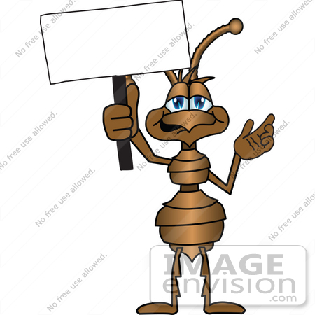 450x450 Cliprt Graphic Of Brownnt Insect Mascot Character Waving