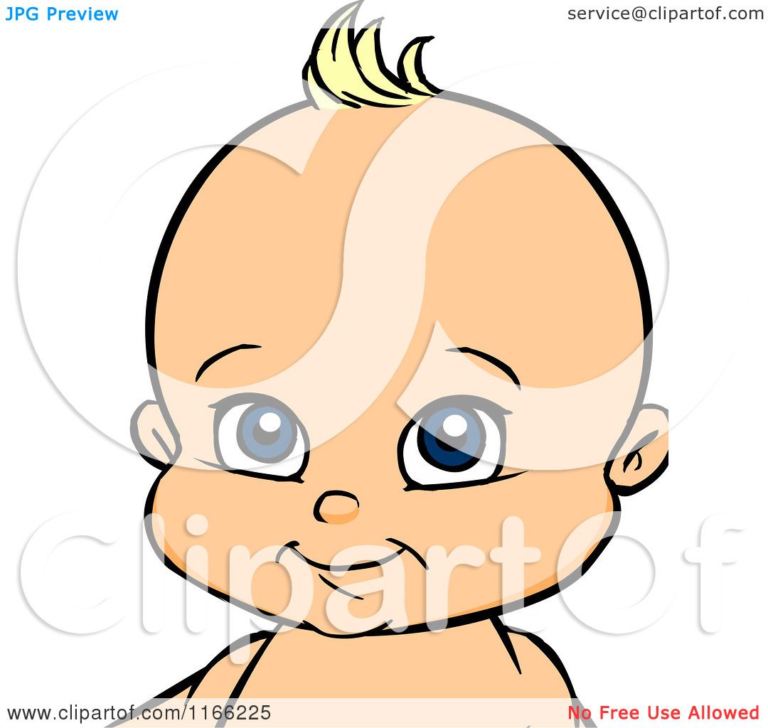 1080x1024 Cartoon Of A Happy Blond Baby Avatar