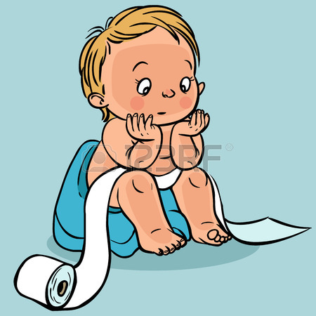450x450 Funny Cute Cartoon Baby Playing On The Beach.vector Illustration