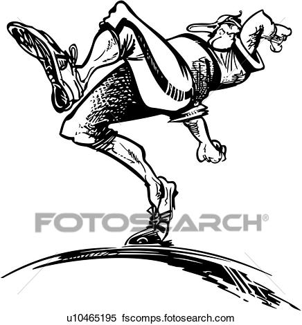 436x470 Clipart Of , Ball, Baseball, People, Pitcher, Sport, Cartoon