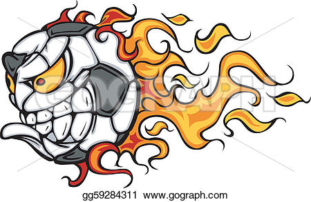 450x293 Flaming Soccer Ball Clip Art