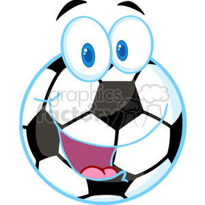 300x300 Royalty Free 102548 Cartoon Clipart Cartoon Soccer Ball 384019