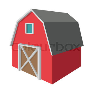 320x320 Barn Icon Vector, Flat Design Stock Vector Colourbox