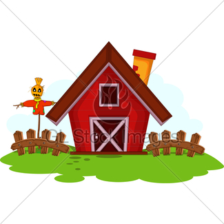 325x325 Meadow With Big Red Barn Gl Stock Images