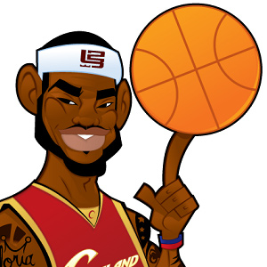 300x300 Animated Basketball Players Clipart