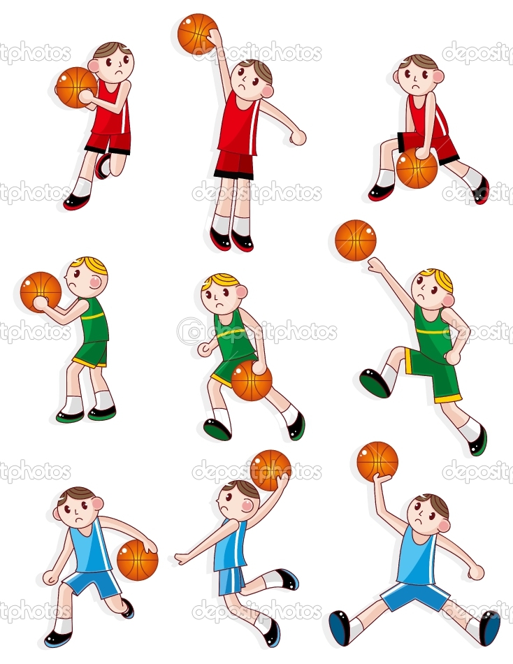 734x950 Cartoon Basketball Player