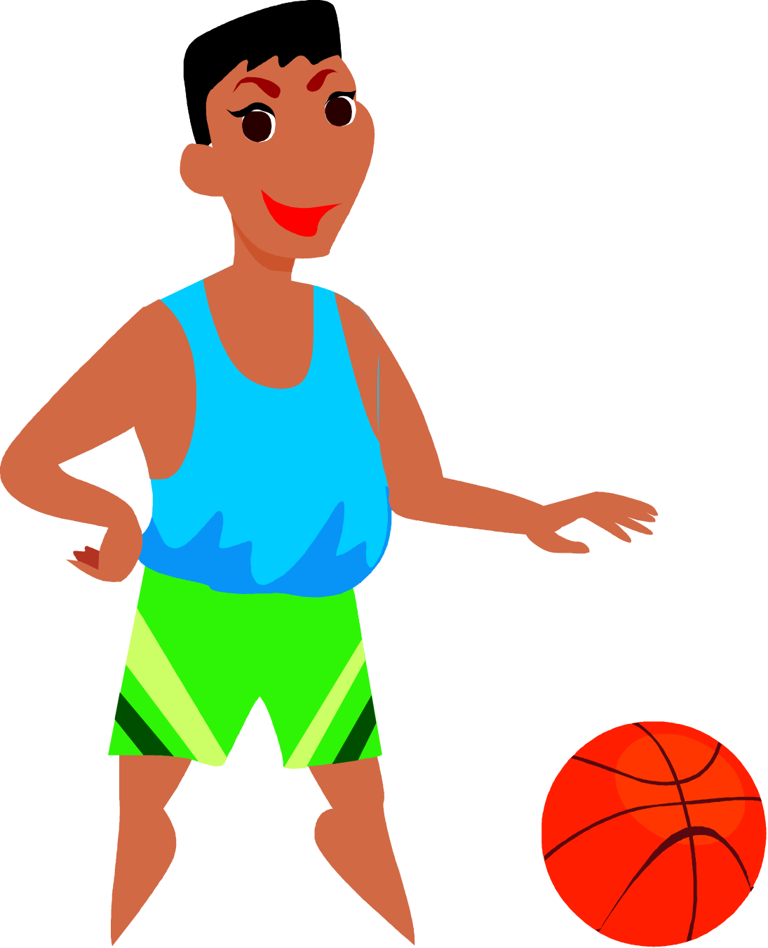 1095x1350 Free Cartoon Basketball Player Vector Clip Art Clip Art Image