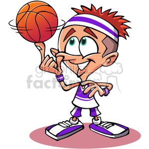 300x300 Royalty Free Cartoon Basketball Player 389811 Vector Clip Art