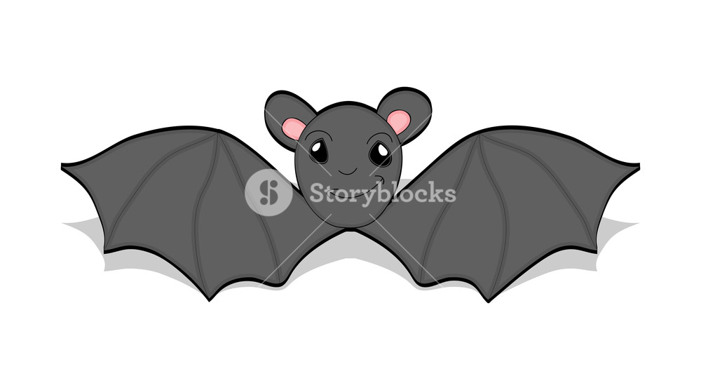 1000x556 Cartoon Bat Flying Royalty Free Stock Image