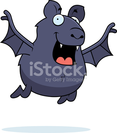 389x440 Cartoon Bat Flying Stock Vector