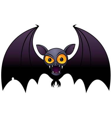 380x400 Halloween Bat Cartoon Clipart