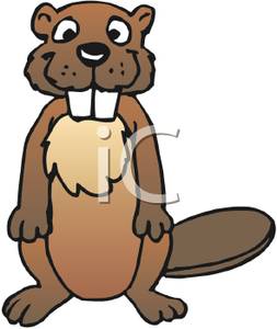 253x300 Cartoon Beaver Clip Art Image