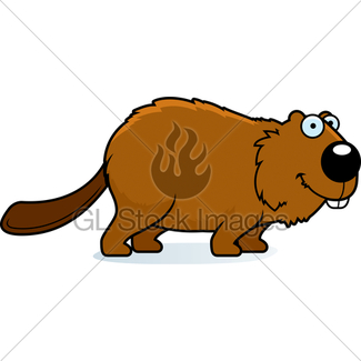 325x325 Smiling Cartoon Beaver Gl Stock Images