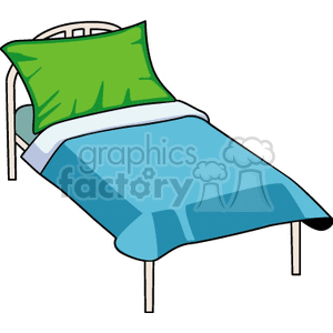 300x300 Royalty Free Small Bed 156440 Vector Clip Art Image