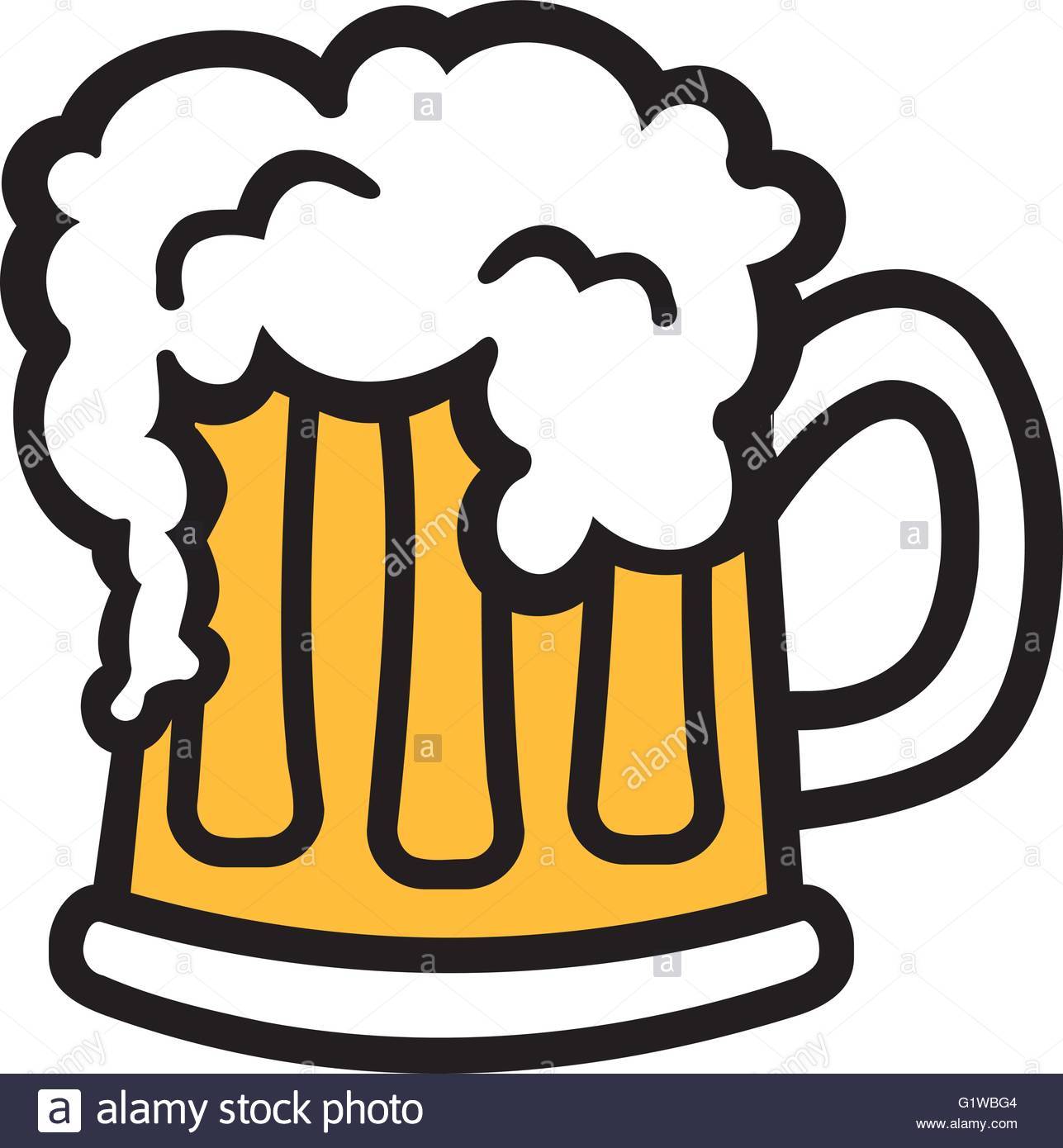 1287x1390 Beer Mug Cartoon With Foam Stock Vector Art Amp Illustration, Vector