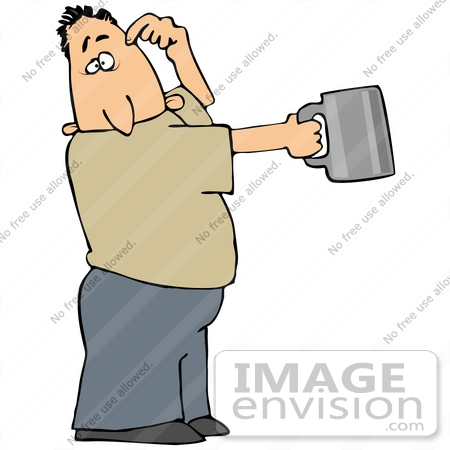 450x450 Clip Art Graphic Of A Caucasian Man Begging For Money And Holding