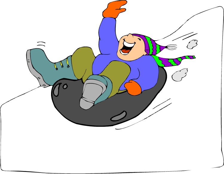 750x582 Snow Tubing Cartoon Clip Art