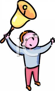183x300 Colorful Cartoon Of A Boy Ringing A Bell