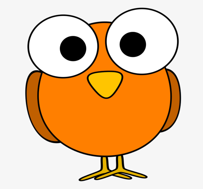 650x606 Orange Cartoon Eyes Birds, Orange, Lovely, Big Eyes Png Image