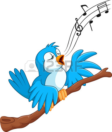 383x450 Blue Bird Cartoon Singing Royalty Free Cliparts, Vectors,