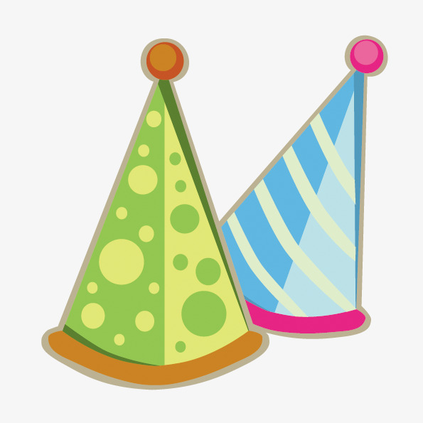 595x595 Cute Cartoon Birthday Hat, Party Hats, Birthday, Get Together Png