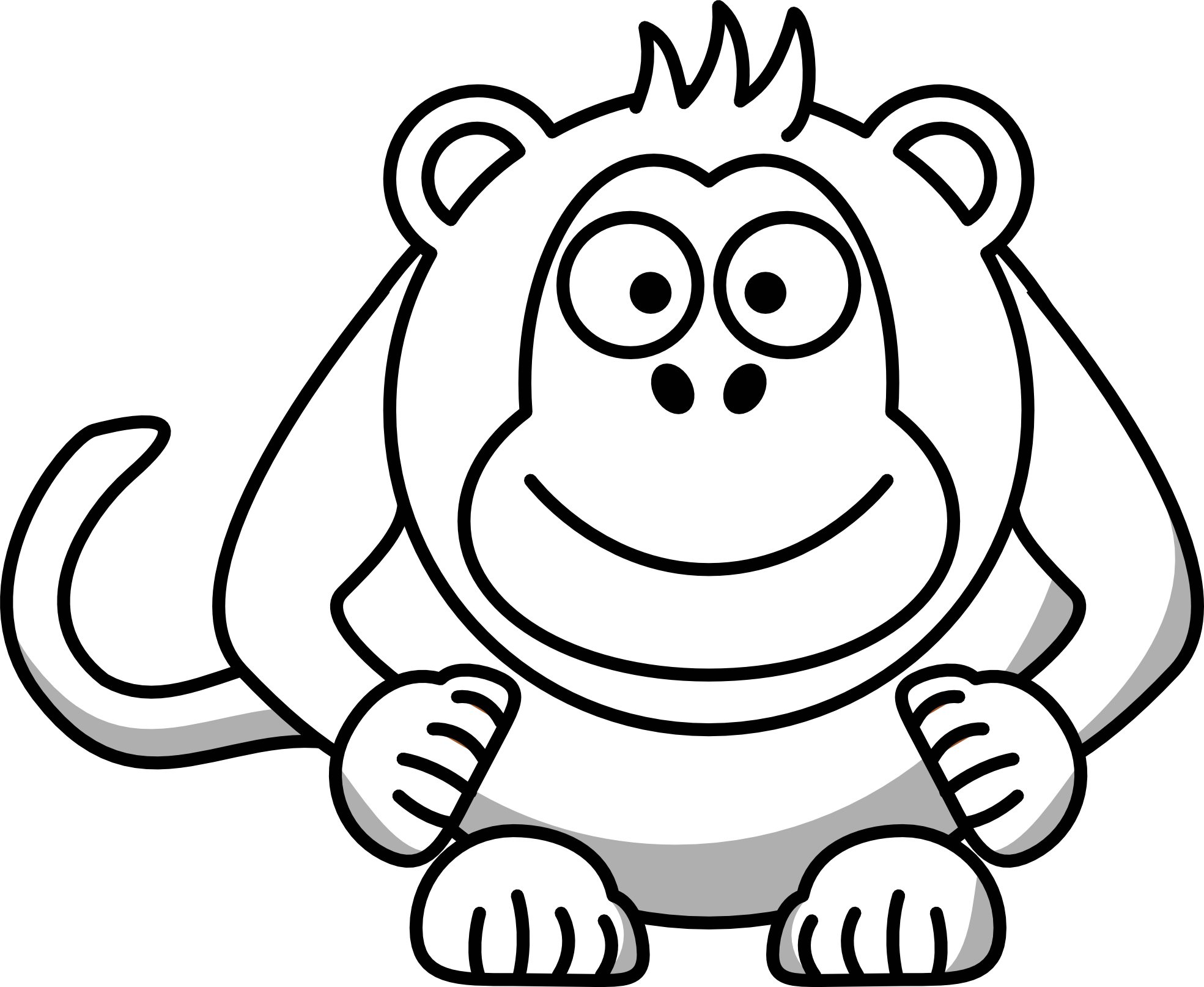 1969x1613 Cartoon Clipart Black And White